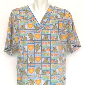 Women's The Scrub Co.Scrub Top short sleeve Size L